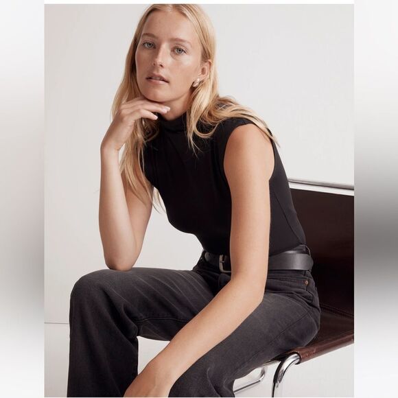 NWT Madewell Funnelneck Cropped Muscle Tee - Picture 3 of 7